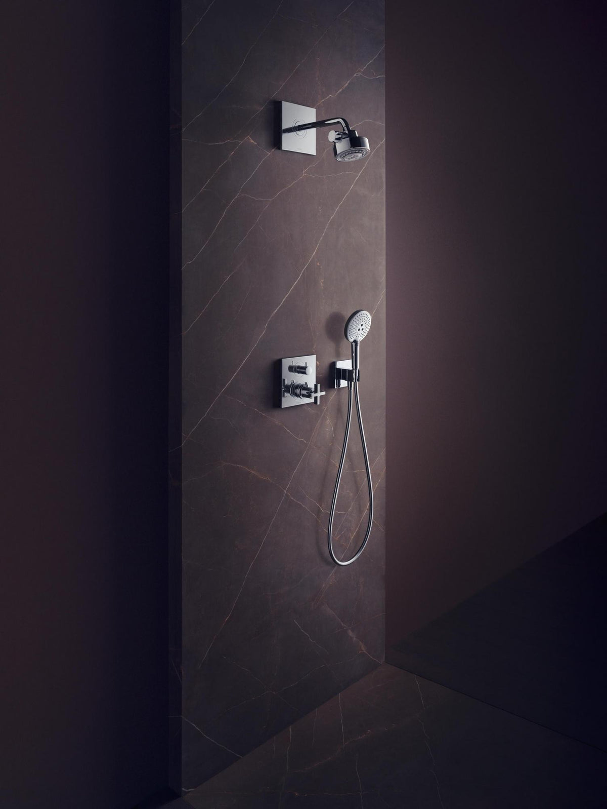 AXOR CITTERIO Unterputz-Thermostat mit Ab-/Umstellventil Kreuzgriff Chrom