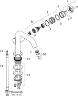 Hansgrohe Tecturis S Fine ComfortZone 150 Einhebel-Waschtischmischer mit Push-Open-Ablaufgarnitur, chrom