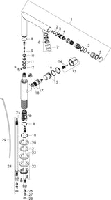 AXOR Uno Waschtischmischer 220 chrom mit Zugstangen-Ablaufgarnitur – ComfortZone