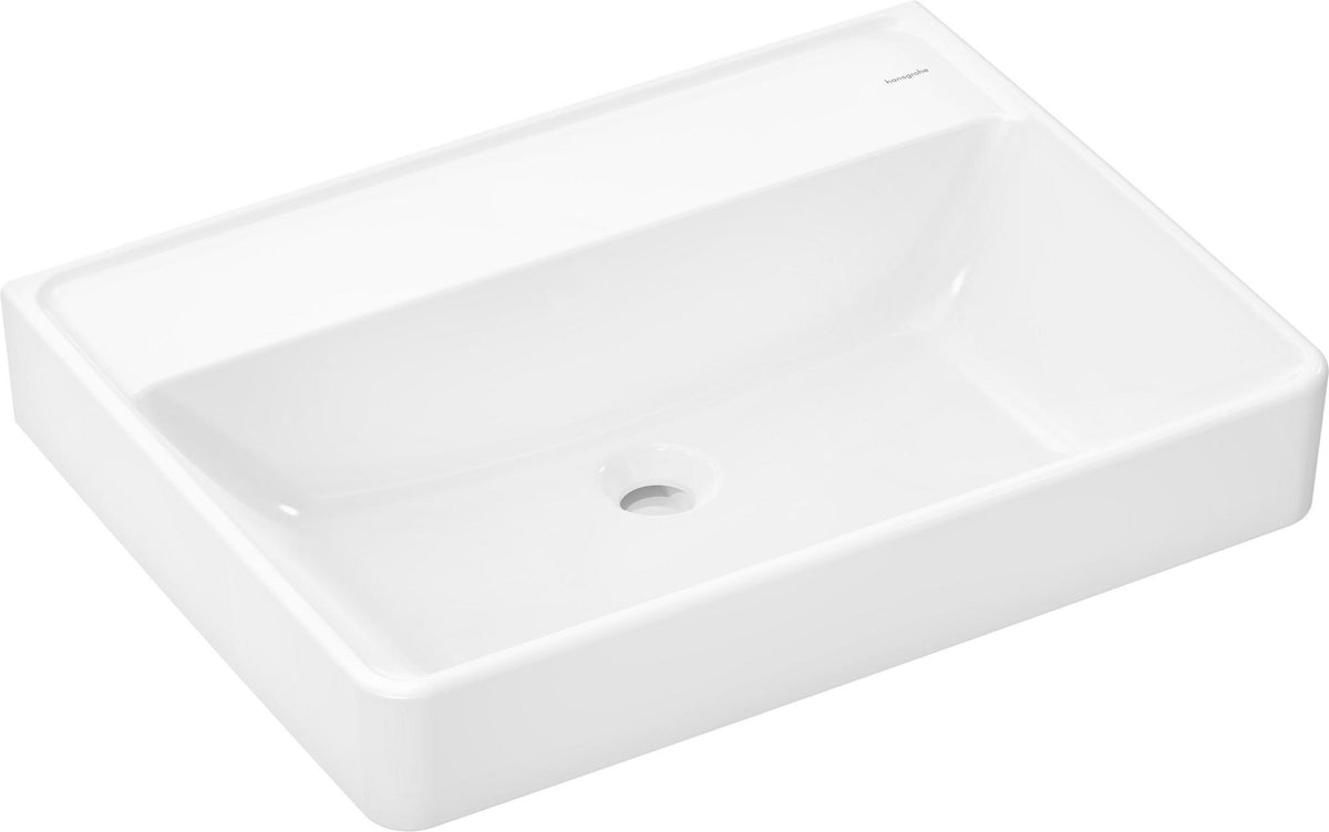 HANSGROHE Xanuia Q Waschtisch 650x480mm weiß SmartClean ohne Hahnloch mit Überlauf