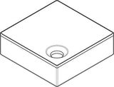 AXOR Suite Aufsatzwaschtisch 285x285mm SolidSurface mit chrom Designrahmen, ohne Hahnloch & Überlauf
