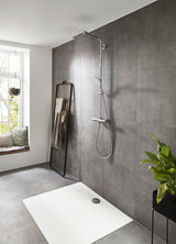 HANSGROHE Showerpipe CROMETTA E 240 Chrom mit Thermostat Ecostat 1001 CL – Duschsystem