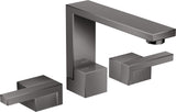 AXOR Edge 3-Loch Waschtischarmatur Diamantschliff Chrom – 130 ComfortZone, Push-Open