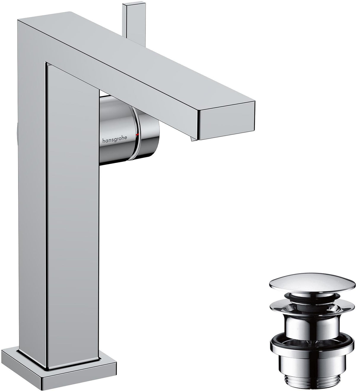 HANSGROHE Tecturis E Einhebel-Waschtischmischer mit CoolStart und Push-Open Ablaufgarnitur in Chrom