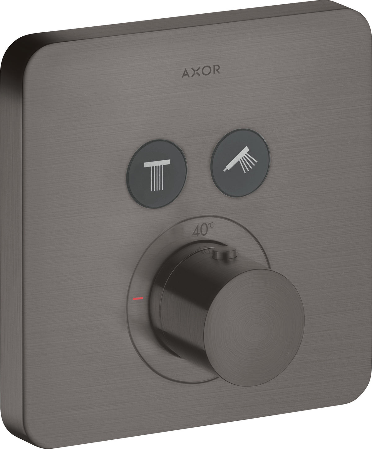 AXOR ShowerSelect Soft Thermostat für 2 Verbraucher – Chrom, Select-Button, quadratisch