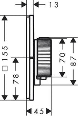 AXOR ShowerSelect ID Thermostat Unterputz softsquare 1 Verbraucher Chrom – präzise Temperatursteuerung