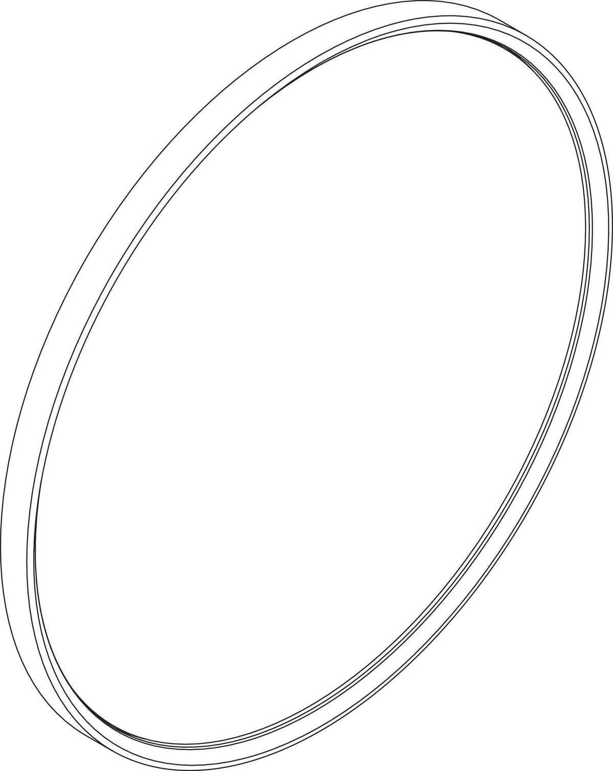 AXOR Universal Circular Wandspiegel 600 mm mattweiß, rund, Metallrahmen, verdeckte Befestigung