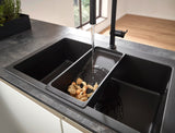 HANSGROHE Einbauspüle S51 660 SilicaTec Graphitschwarz 1 Becken 800 mm Unterschrank