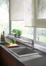 HANSGROHE Einbauspüle S51 450 SilicaTec graphitschwarz 1 Becken 60 cm Unterschrank