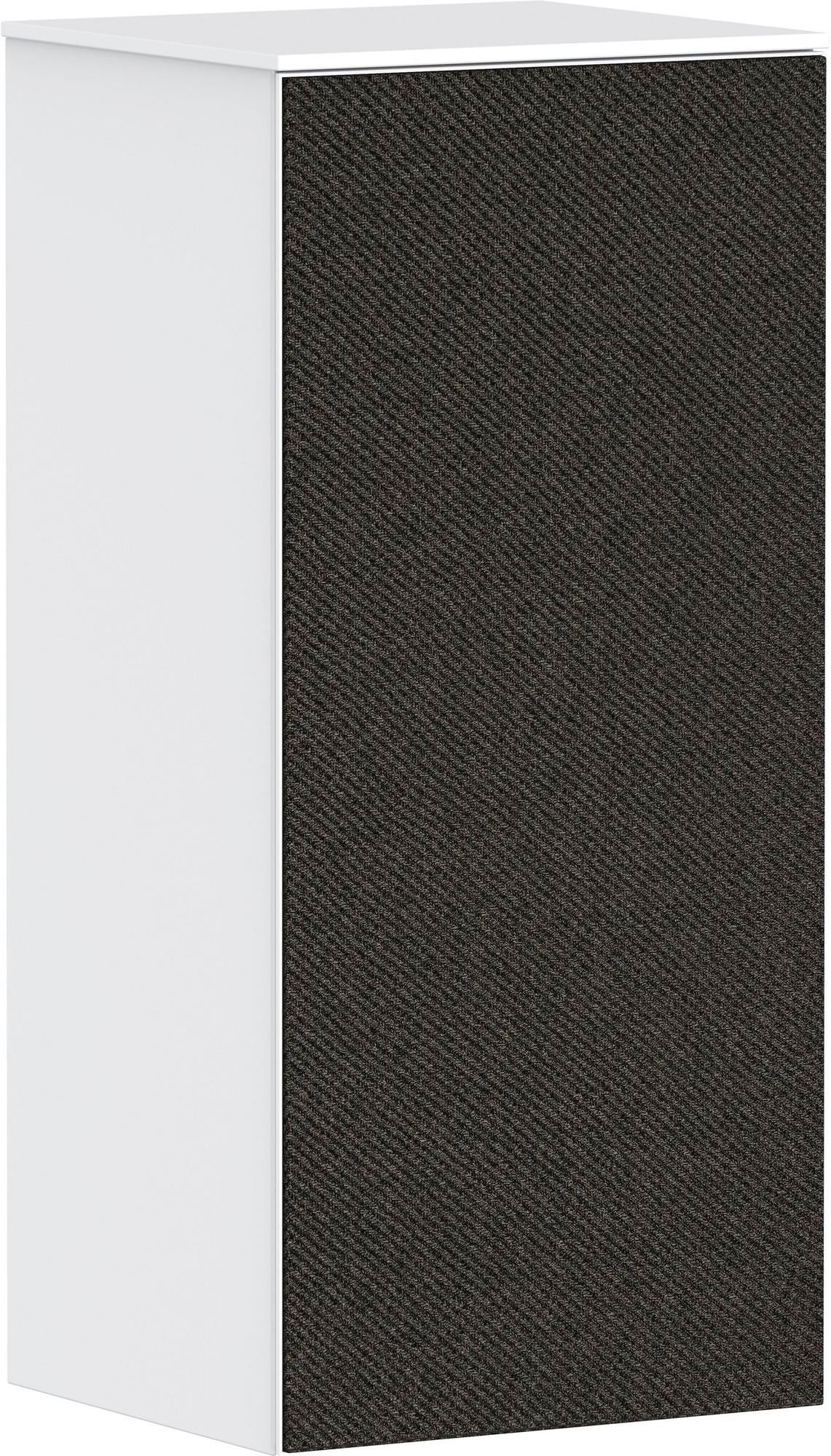 HANSGROHE Halbhochschrank Xevolos E 890 mm mit PushOpen, Eiche dunkel/Weiß, links