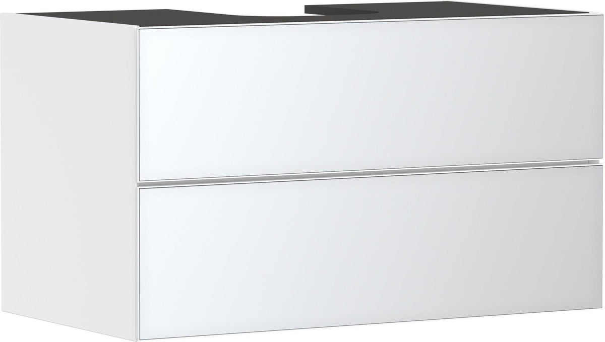 HANSGROHE Xevolos E Waschtischunterschrank 980 mm mattweiß/eiche dunkel grifflos PushOpen
