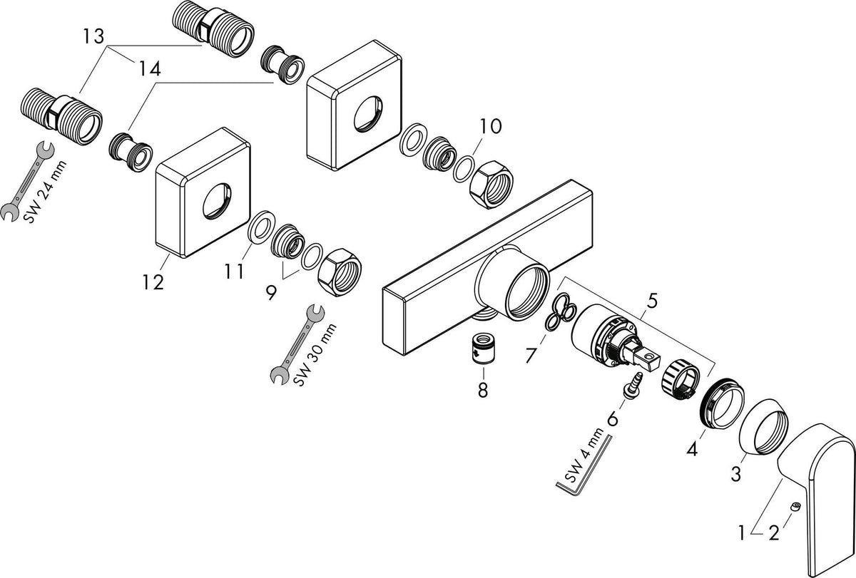 HANSGROHE VERNIS Shape Einhebel-Brausemischer Aufputz Chrom – Temperaturbegrenzung, DN15, Geräuschgruppe I
