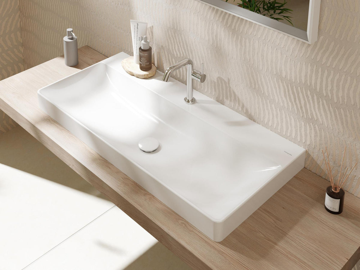 HANSGROHE Xelu Q Aufsatzwaschtisch 1000x480mm weiß geschliffen mit SmartClean