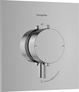 HANSGROHE Ecostat Comfort E Thermostat Unterputz Fertigset für 1 Verbraucher – Temperatur- und Volumensteuerung