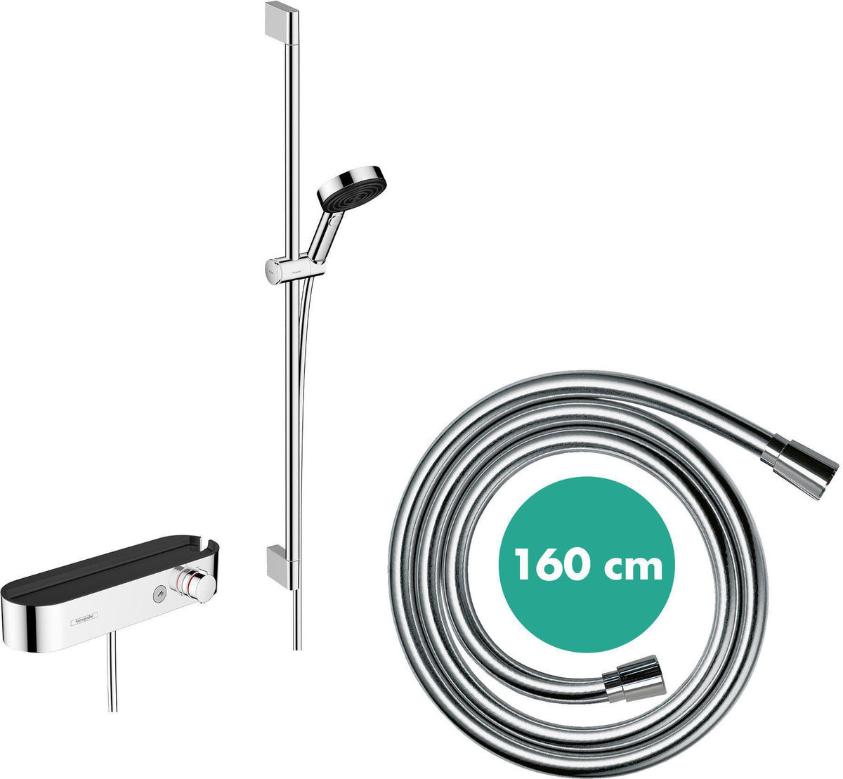AXOR Pulsify Select S Brausesystem 105 3jet Relaxation mit Thermostat 650 mm Chrom