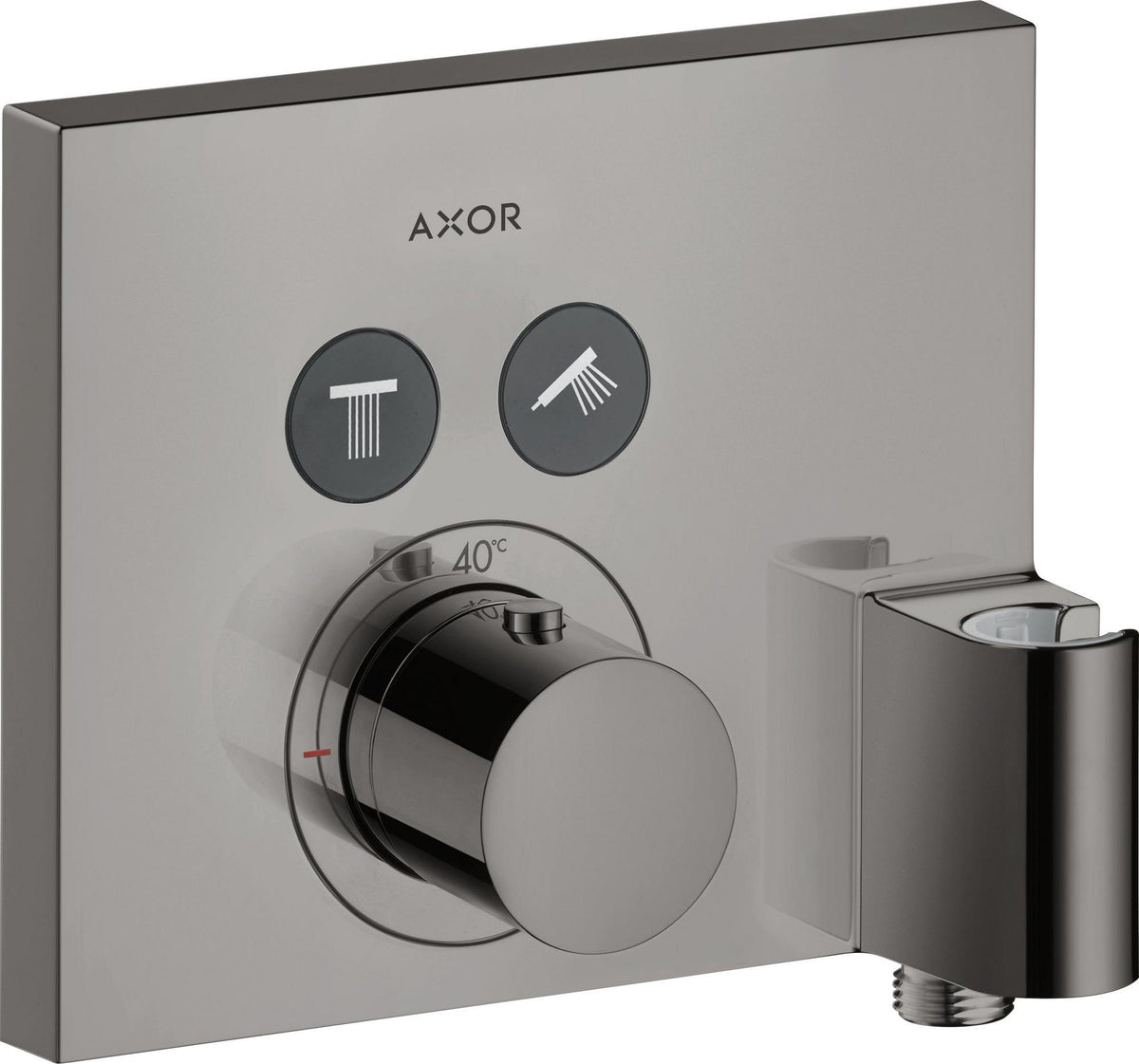 AXOR ShowerSelect Square Thermostat für 2 Verbraucher mit Brausehalter in Chrom
