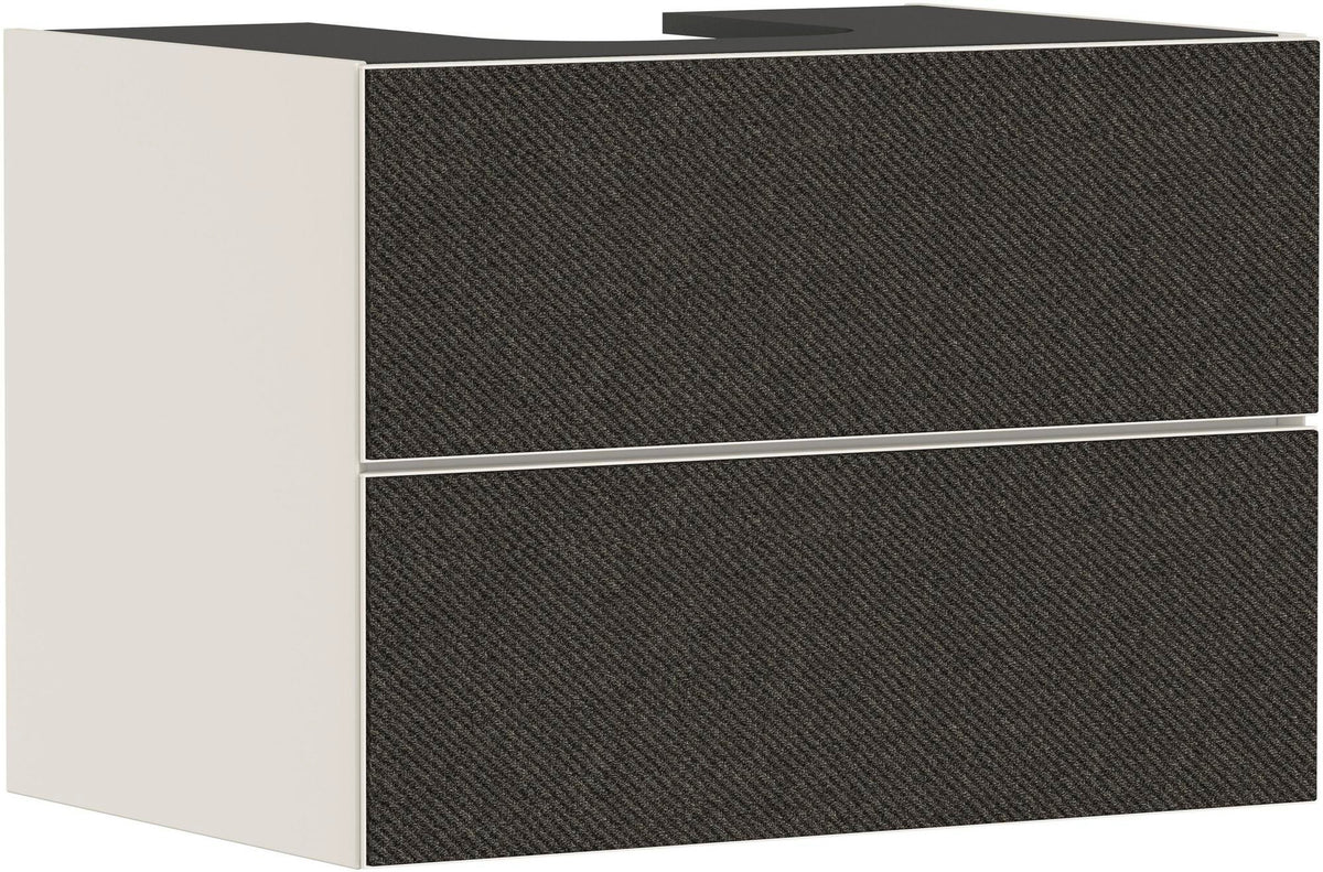 HANSGROHE Xevolos E Waschtischunterschrank 780 mm eiche dunkel mattweiß grifflos