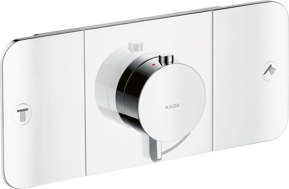 AXOR One Thermostatmodul für 2 Verbraucher mit Select-Tasten und Eco-Funktion – Chrom