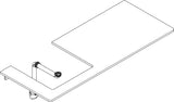 HANSGROHE Xelu Q Konsole 1360x550mm mit Ausschnitt links, weiß hochglanz