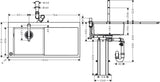 HANSGROHE Spülencombi C71 450 mm mit Abtropffläche und Einhebel-Küchenmischer, chrom
