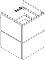 HANSGROHE Xilesa E Waschtischunterschrank 480 mm mit 2 Schubkästen und PushOpen
