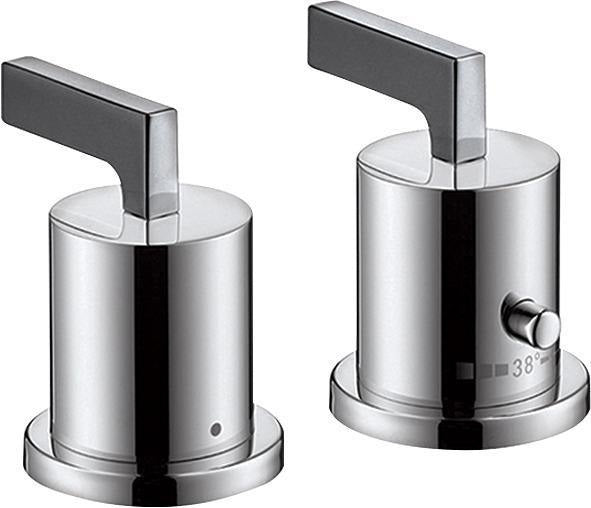 AXOR Citterio 2-Loch-Wannenrandarmatur mit Thermostat, Chrom, DN 15, 2 Verbraucher