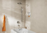 HANSGROHE Croma Select S Brauseset mit Unica Croma Stange, 1 Strahl, EcoSmart 9 l/min, weiß/chrom