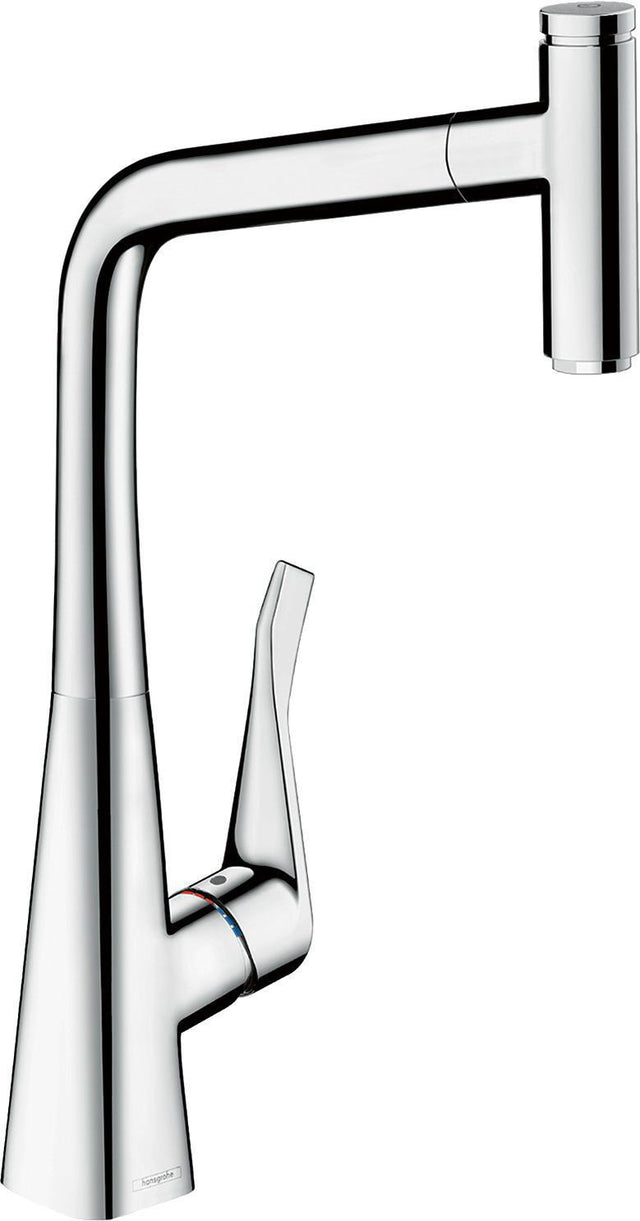 HANSGROHE Metris Select 320 Küchenmischer mit Ausziehauslauf, Select-Knopf und ComfortZone