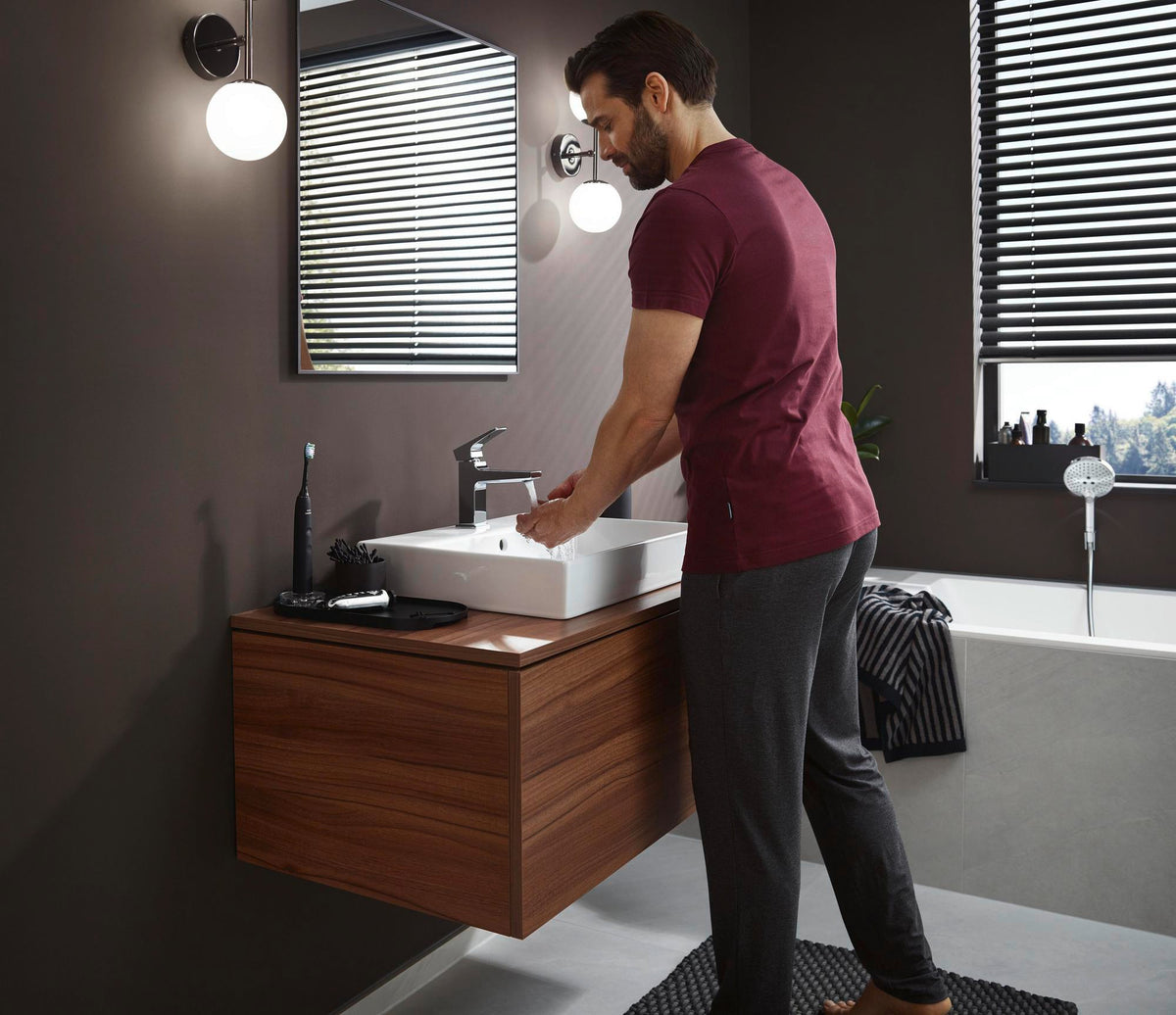 HANSGROHE Metropol Einhebel-Waschtischmischer 100 mit Push-Open Ablaufgarnitur, chrom