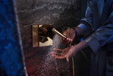 AXOR Edge Schlauchanschluss mit Stabhandbrause und Brausehalter in Diamantschliff chrom