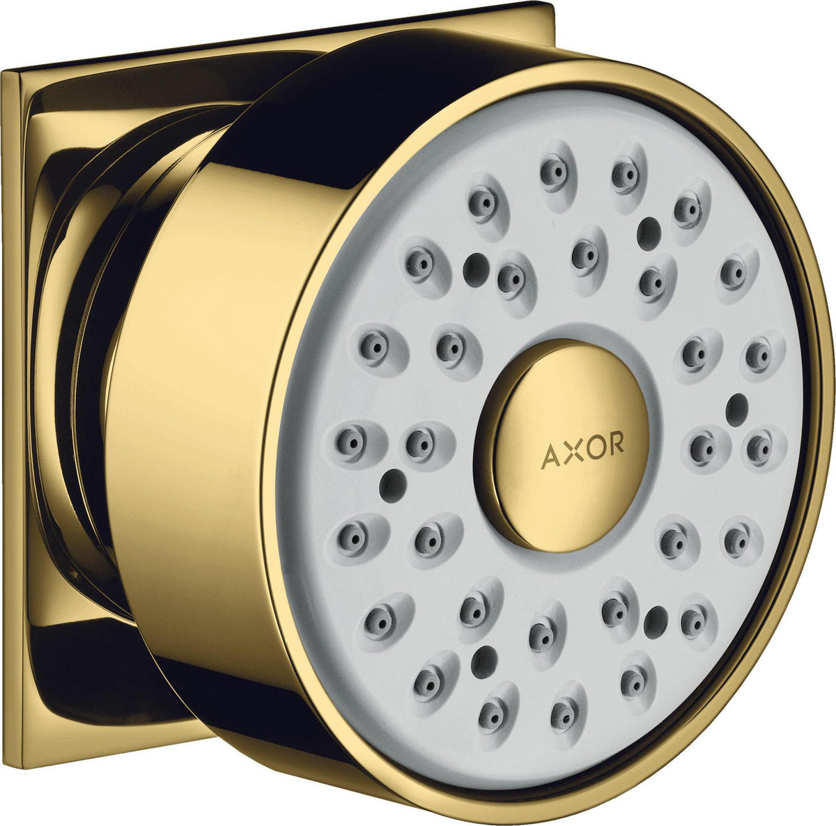 AXOR Seitenbrause DN 15 eckige Rosette Chrom – 1jet Rain Strahl, im Winkel verstellbar