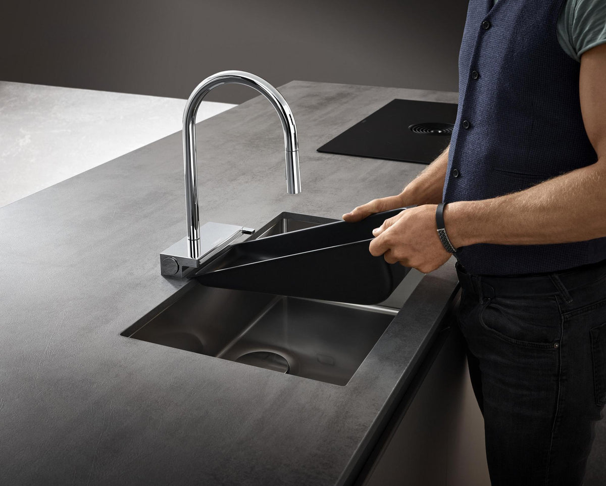 Hansgrohe HG Spültischmischer 170 Aquno Select M81 mit Ausziehbrause 3jet Chrom