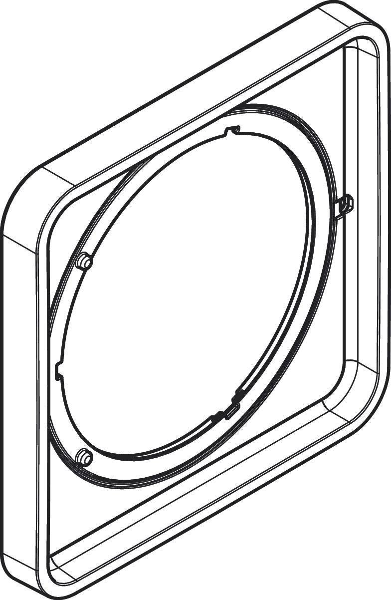 AXOR ShowerSelect ID Verlängerungsrosette 5 mm softsquare in Chrom – 170 x 170 mm