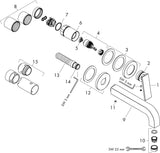 AXOR CITTERIO Fertigmontageset Einhebel-Waschtischmischer Unterputz mit 220 mm Auslauf