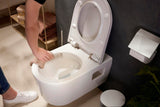 HANSGROHE WC-Sitz EluPura Original S weiß – glänzend, abnehmbar, Montage von oben