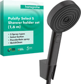 HANSGROHE Pulsify Select S 105 3jet Brauseset mattschwarz PowderRain Massagestrahl