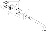 Hansgrohe Brausearm E DN 15 389 mm Chrom – Wandmontage mit Rosette