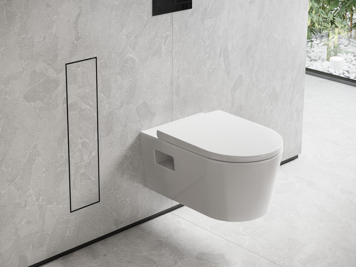 HANSGROHE XtraStoris Rock Toilettenbürstenhalter mit Ablage und befliesbarer Tür mattschwarz