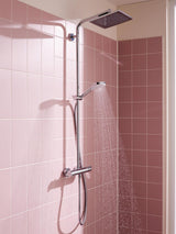 HANSGROHE Showerpipe CROMETTA E 240 Chrom mit Thermostat Ecostat 1001 CL – Duschsystem