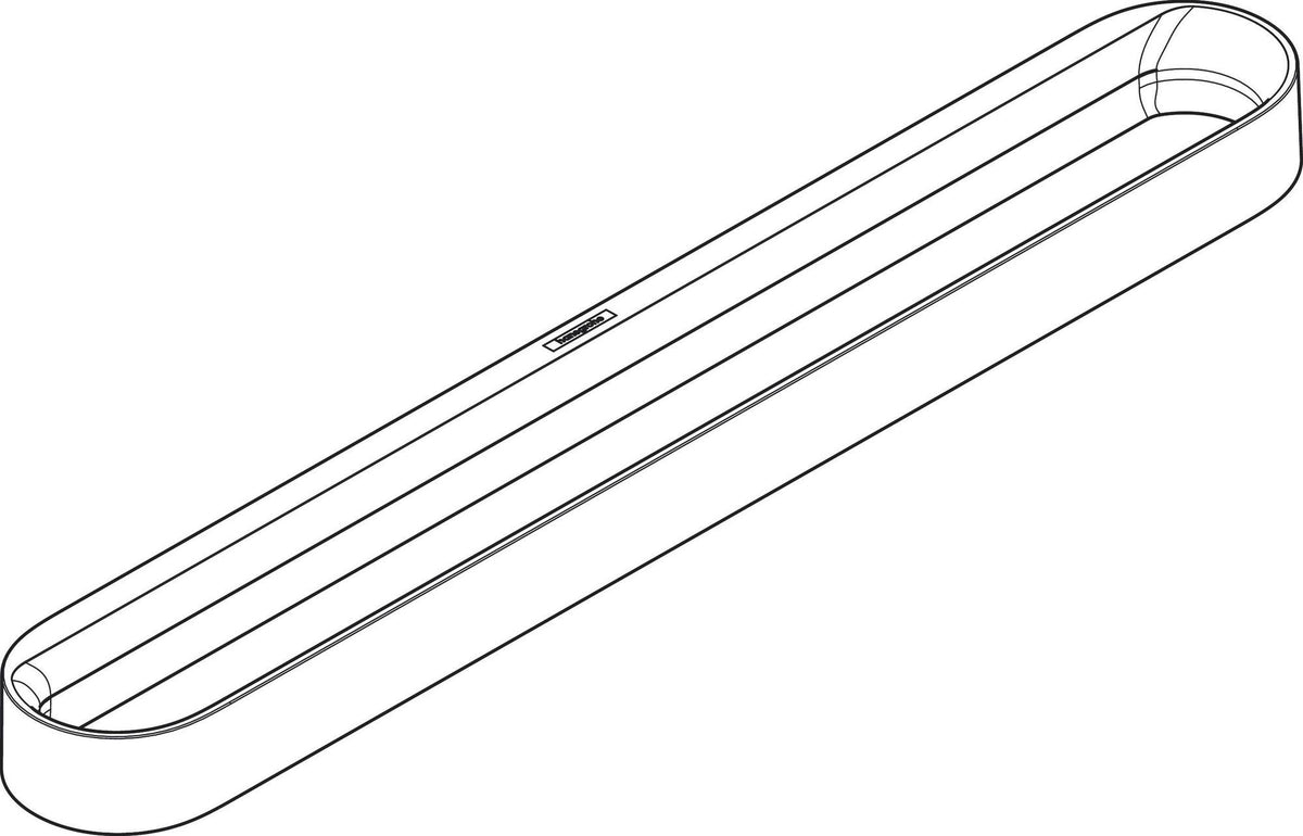 HANSGROHE WallStoris Handtuchhalter 581 mm mattschwarz – Wandmontage zum Kleben oder Bohren