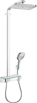 HANSGROHE Showerpipe Raindance Select E 360 ShowerTablet – Duschsystem mit Thermostat & Sicherheitsglas-Ablage