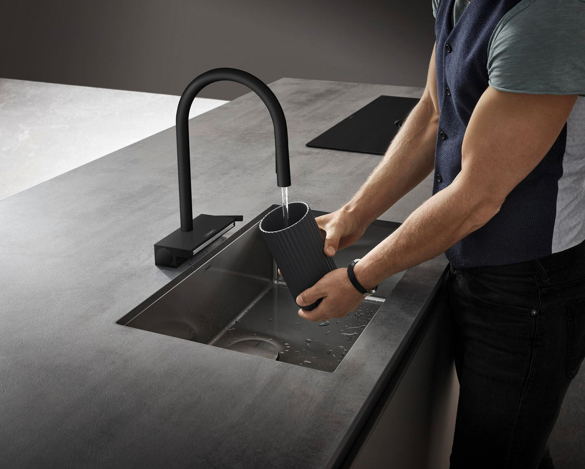 Hansgrohe HG Spültischmischer 170 Aquno Select M81 mit Ausziehbrause 3jet Chrom