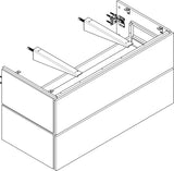 HANSGROHE Xilesa E Waschtischunterschrank 1180 mm – 2 Schubkästen, SoftClose, Wandmontage