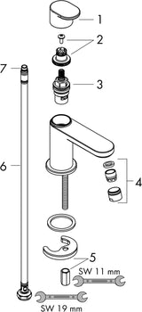 HANSGROHE Standventil VERNIS Blend 70 Chrom – Kaltwasser-Armatur ohne Ablaufgarnitur