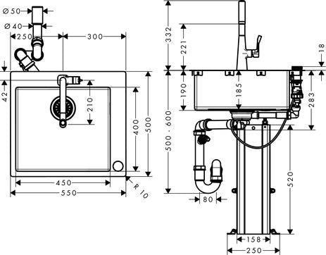 HANSGROHE Spülencombi SELECT 450 C71-F450-01 – Edelstahl-Optik mit Metris Select Armatur