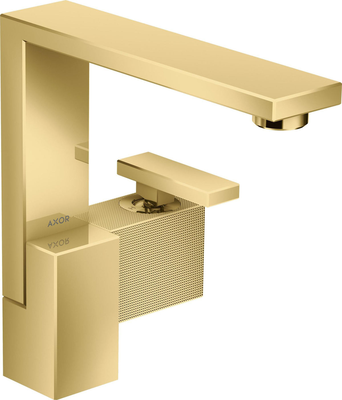 AXOR Edge Waschtischmischer 190 Diamantschliff chrom von Hansgrohe – Einhebelmischer mit Push-Open