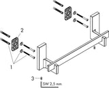 AXOR Universal Haltestange 340 mm in polished gold optic – Wandmontage, Metall, verdeckte Befestigung