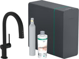 HANSGROHE SodaSystem 210 Aqittura M91 Ausziehauslauf Starter Set sBox – gefiltertes, gekühltes und sprudelndes Wasser