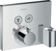 HANSGROHE ShowerSelect UP Thermostat für 2 Verbraucher – Chrom, Select-Button, FitFix