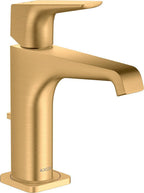 keine Angabe / brushed brass / Pop-up-Ventil mit vertikalem Hebel